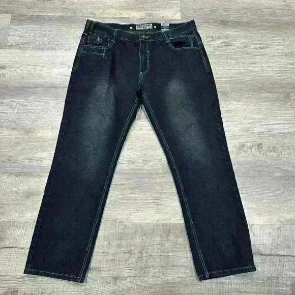 Raider Authentic Jeans Mens Size 42x32 Baggy Hiphop Y2K Grunge Hiphop Casual Dad - Picture 2 of 16